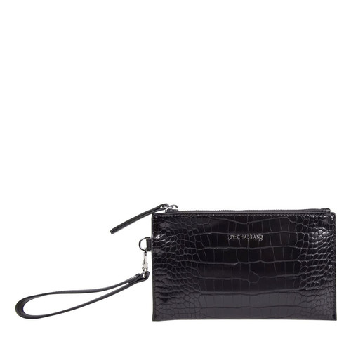 By Chabrand - Pochette effet croco noir - Maroquinerie By Chabrand