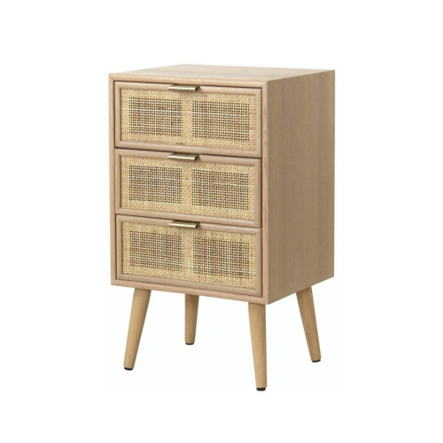 Calicosy - Commode 3 Tiroirs Beige - Commodes et chiffonniers bois