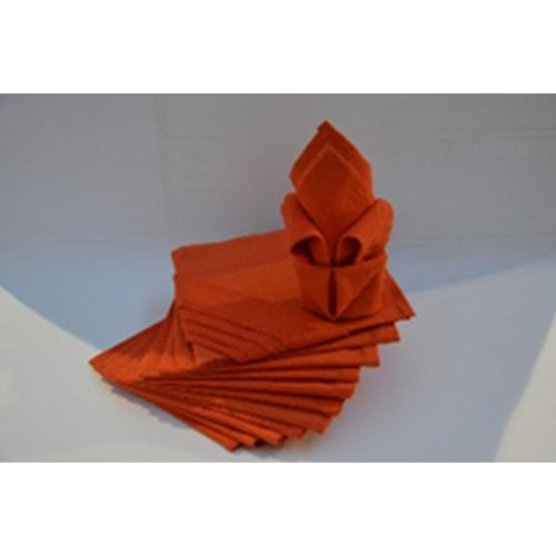 Calitex - Lot de 12 serviettes de table orange - Serviette de table