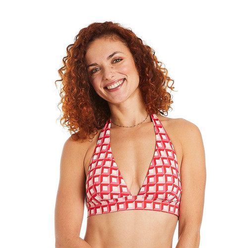 Haut de maillot de bain triangle rouge Ibiza Camille Cerf x Pomm Poire Mode femme