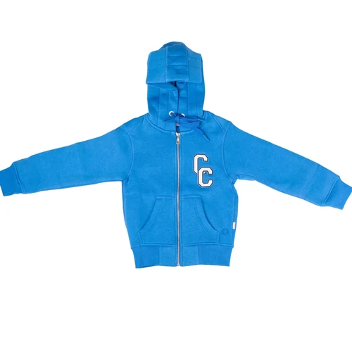 Compagnie de Californie - Sweatshirt bleu cobalt Kids Sweat Zip Cap Vars Felt - Compagnie de Californie