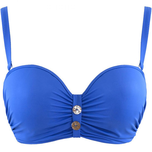 Soutien-Gorge Bandeau Bleu en nylon Curvy Kate Maillot