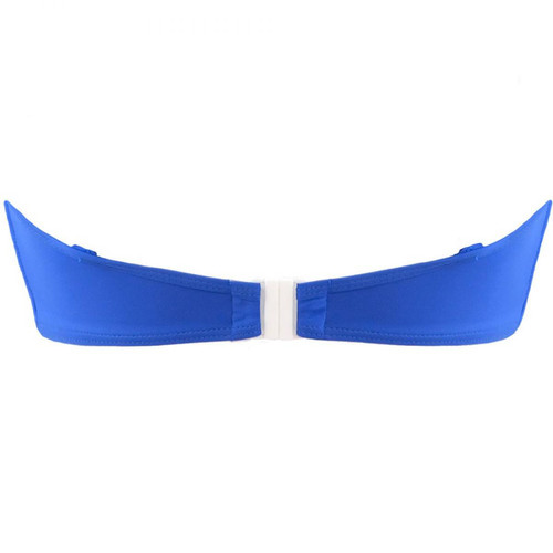 Soutien-Gorge Bandeau Bleu en nylon Bandeau