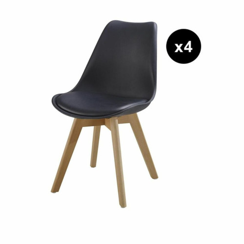 3S. x Home - Chaises Noires BJORN  - Chaise Design