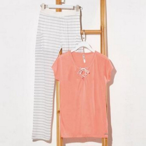 Dodo Homewear - Pyjama deux pièces, pantalon à rayures - Dodo