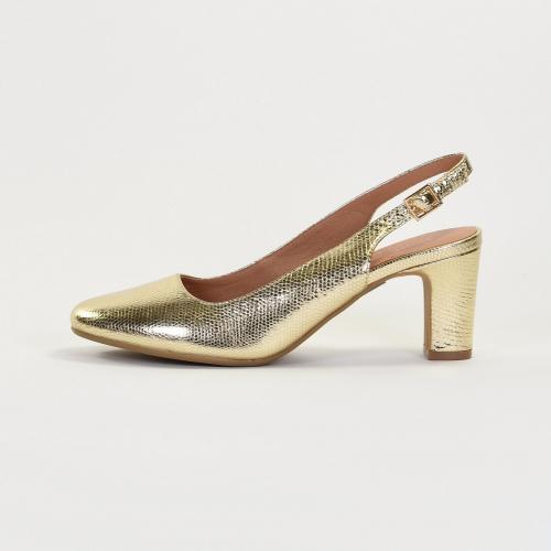 Emilie Karston - Escarpins NILIA en cuir or - Les chaussures femme
