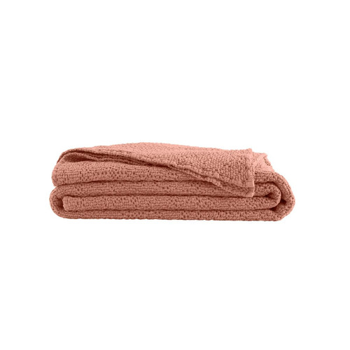 Essix - Couvre-lit gaufré en coton - Couvre lits jetes de lit rose