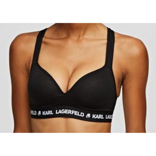 Karl Lagerfeld - Soutien-gorge rembourre sans armatures logote - Noir - Karl Lagerfeld Lingerie et Homewear