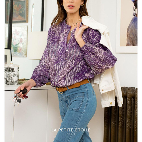 Blouse VOLUSA violet en coton La Petite Etoile Mode femme
