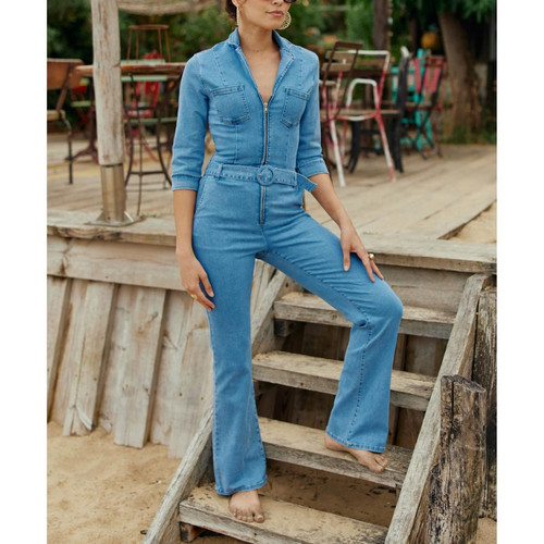 Combi-Pantalon JOSASTE - Stone bleu en coton La Petite Etoile Mode femme