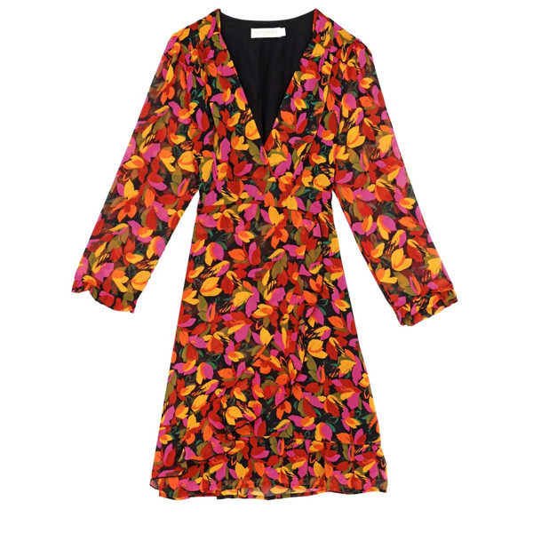 Robe YUANA - Feuillage multicolore Robe courte