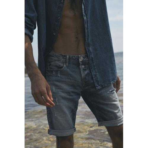 Bermuda short en jeans LANDRES bleu Xer Le Temps des Cerises LES ESSENTIELS HOMME