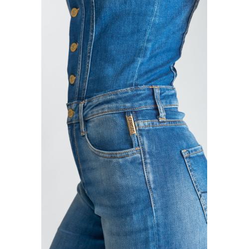 Le Temps des Cerises - Combinaison droit en jeans VIENNE - Nouveautés combinaisons femme