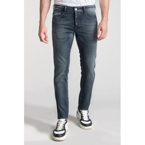 Le Temps des Cerises - Jeans ajusté stretch 700/11, longueur 34 bleu en coton Noel - Vêtement homme