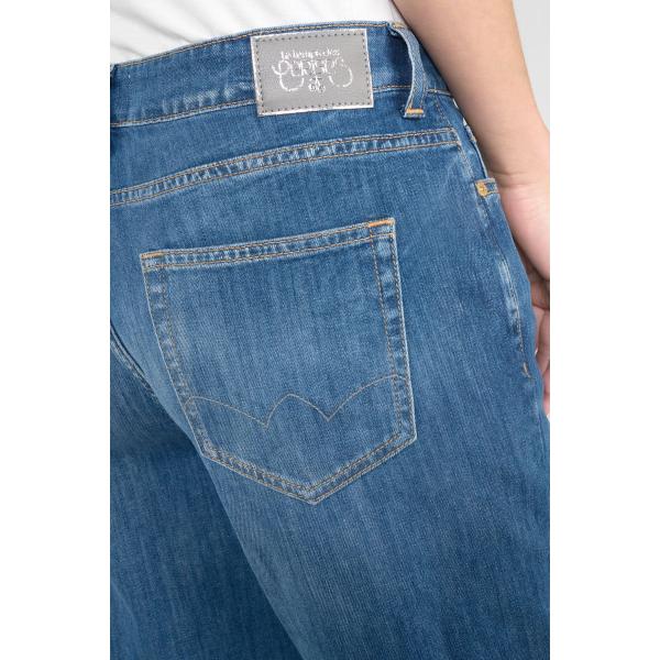 Jeans loose, large 400/60, 7/8ème bleu en coton Jean droit femme