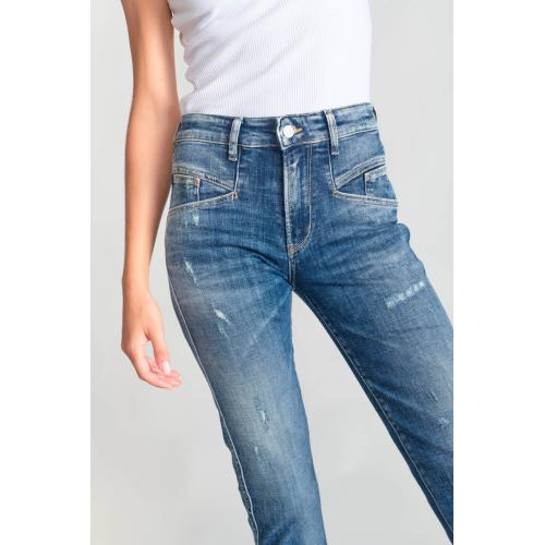 Jeans mom 400/17, 7/8ème bleu Ella en coton Le Temps des Cerises Mode femme