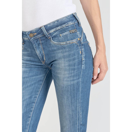 Le Temps des Cerises - Jeans push-up regular, droit PULP, longueur 34 bleu en coton Ana - Jean femme