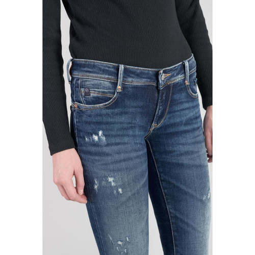 Jeans push-up slim PULP, 7/8ème bleu en coton Sloan Le Temps des Cerises