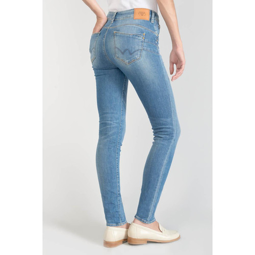 Le Temps des Cerises - Jeans push-up slim taille haute PULP, longueur 34 bleu en coton Hope - Promo Jean