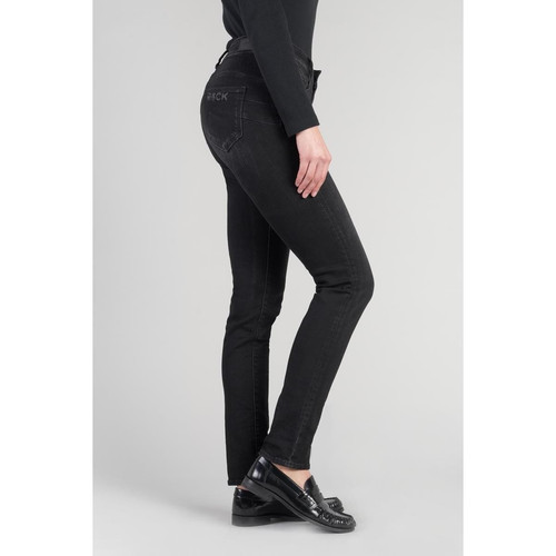 Jeans push-up slim taille haute PULP, longueur 34 noir en coton Anna Le Temps des Cerises