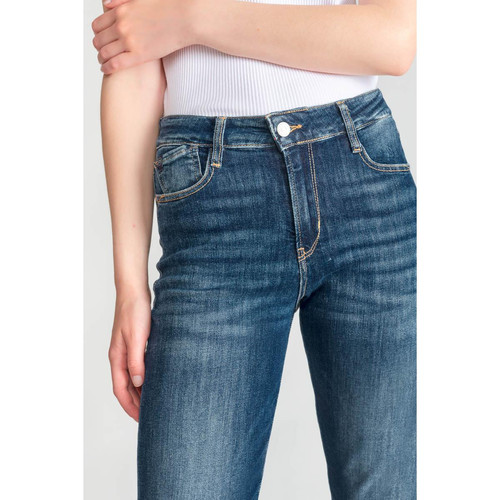 Jeans regular, droit 400/17, 7/8ème bleu en coton Jean droit femme
