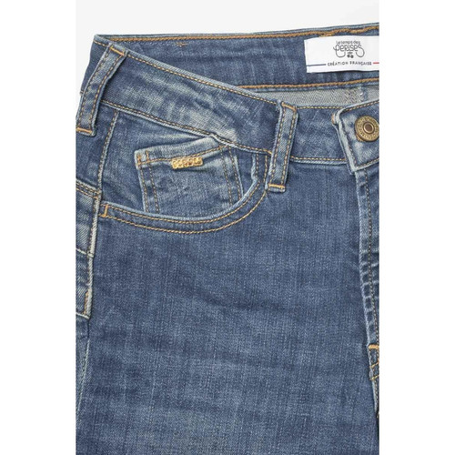 Jeans regular, droit pulp slim taille haute, longueur 34 bleu en coton  Le Temps des Cerises