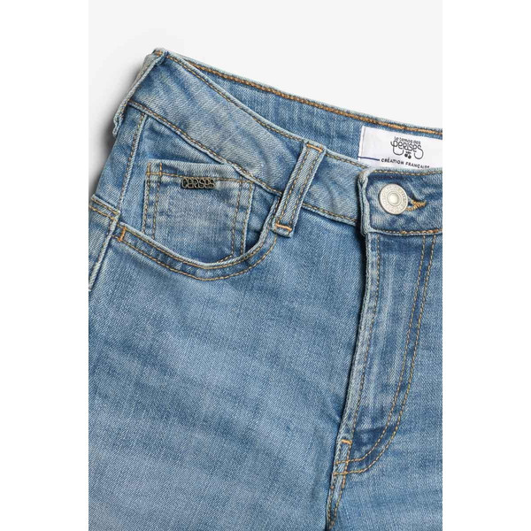 Jeans regular, droit pulp slim taille haute n°4, longueur 34 bleu en coton  Le Temps des Cerises