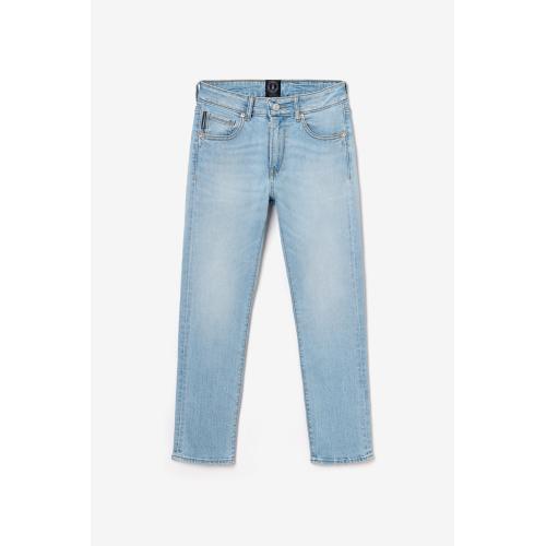 Jeans regular, droit SAM, longueur 34 bleu Xeno en coton Le Temps des Cerises LES ESSENTIELS ENFANTS