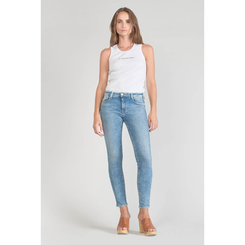 Le Temps des Cerises - Jeans skinny POWER, 7/8ème bleu en coton Yara - jeans skinny femme