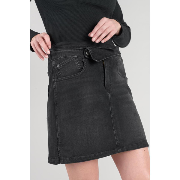 Jupe droite en jeans CALLAS noir Le Temps des Cerises Mode femme