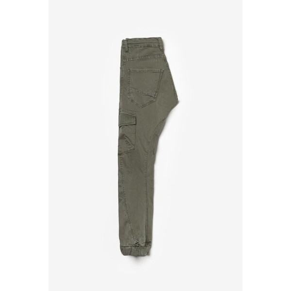 Pantalon Tobati tapered arqué kaki vert en coton Pantalon / Jean / Jogging garçon
