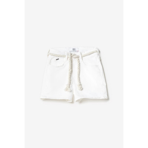 Short Tiko taille haute blanc en coton Le Temps des Cerises LES ESSENTIELS ENFANTS