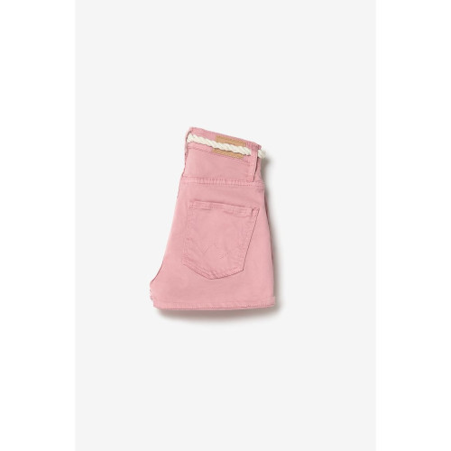 Short Tiko taille haute rose poudré en coton Le Temps des Cerises LES ESSENTIELS ENFANTS
