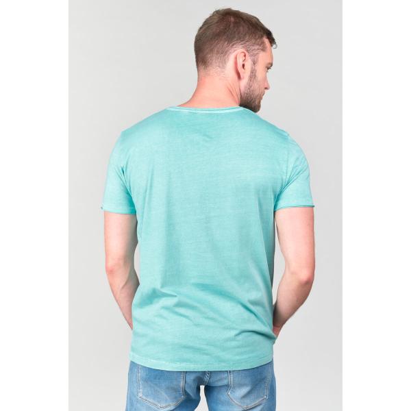 Tee-Shirt GRIBS bleu Lou en coton T-shirt / Polo homme