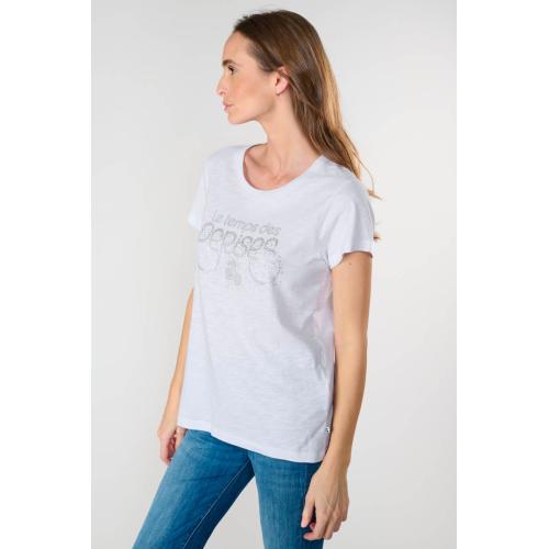 Tee-Shirt MARTY blanc en coton T-shirt manches courtes
