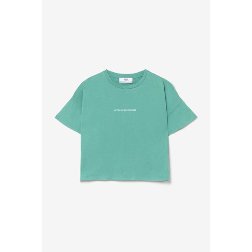 T-shirt Vinagi vert menthe bleu en coton Le Temps des Cerises LES ESSENTIELS ENFANTS