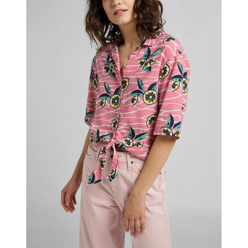 Lee - Chemise rose Knotted Resort Shirt - Lee Vêtements