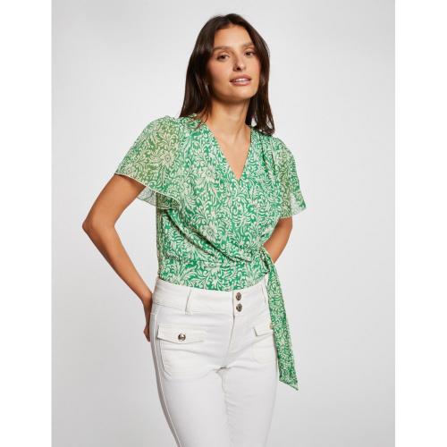 T-shirt en laine vert Morgan Mode femme