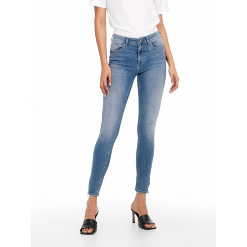 Only - Jean skinny bleu en coton Lily - jeans skinny femme