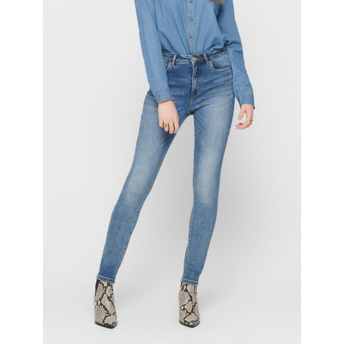 Only - Jean skinny bleu en coton Uma - jeans skinny femme
