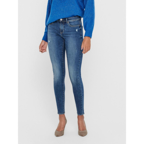 Only - Jean skinny bleu en coton Lise - jeans skinny femme