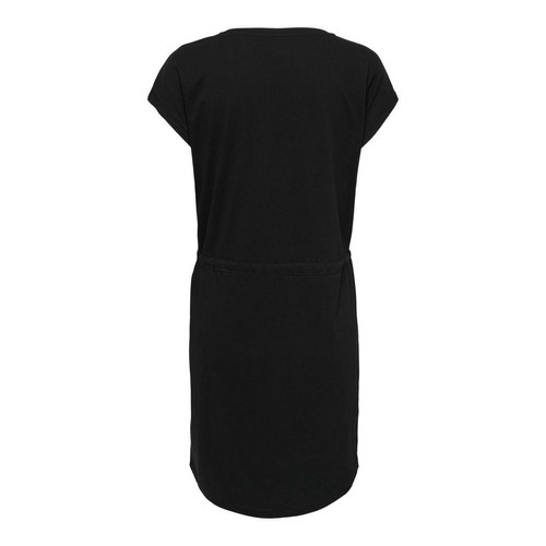 ONLMAY - Robe courte col rond et manches courtes noir en coton Robe courte