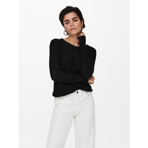 Pull en maille Col rond Manches longues noir Ivy Only Mode femme