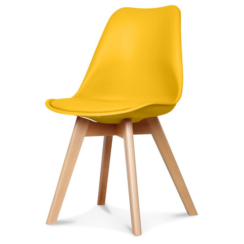 Chaise Design Style Scandinave Jaune HADES 3S. x Home