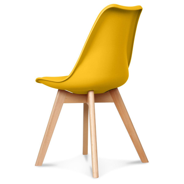 Chaise Design Style Scandinave Jaune HADES Chaise