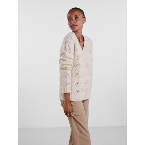 Pull en maille blanc Olia Pieces Mode femme