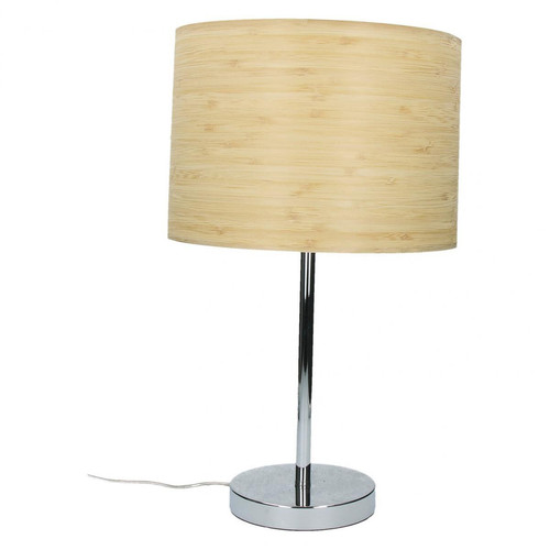 Pomax - Lampe De Table En Métal et Bois BORGA - Décoration : Rentrée prix minis