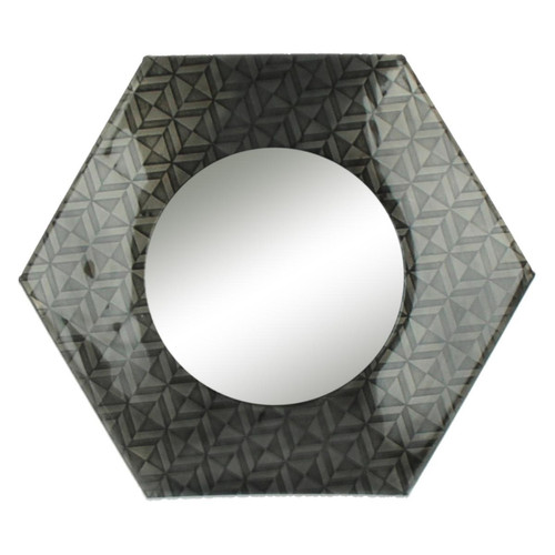 Pomax - Miroir URBAN TOUCH en Métal noir 30x30 cm - La Déco Design