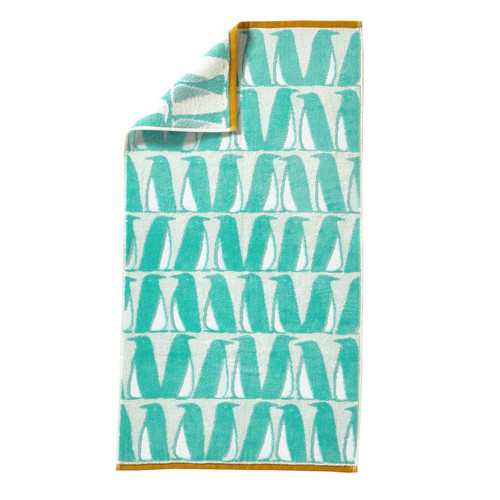 Scion Living - Serviette BANQUISE Turquoise 100% Coton 550g/m² 50 x 90 cm - Serviettes draps de bain bleu