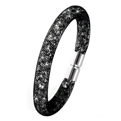 Bracelet strass tube noir - SoCharm Noir So Charm Bijoux Mode femme